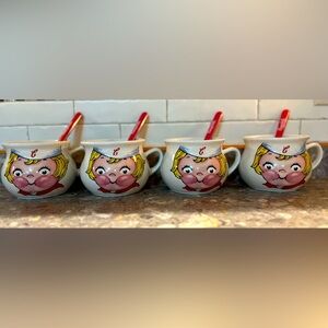 Vintage 1998 Campbell’s Soup Kids Mug & Spoon Set of 4